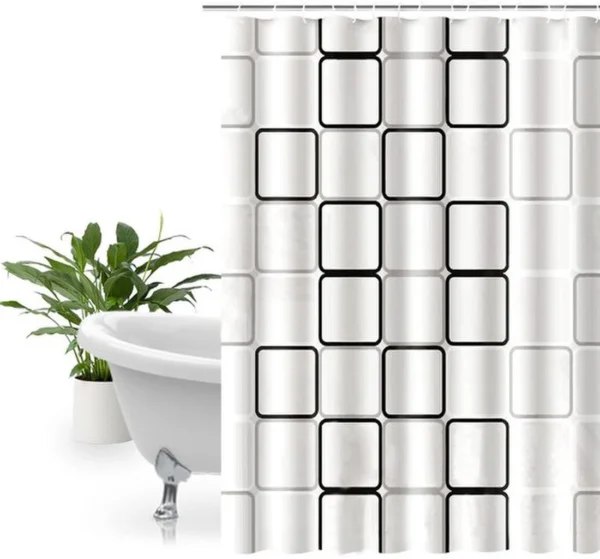 Unyqoos® Waterdicht en Schimmelbestendig Douchegordijn 180 x 200 cm met Sneldrogende Stof en 12 Haken