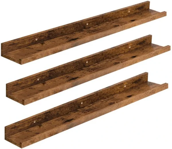 Unyqoos® Stijlvolle Zwevende Wandplanken Set van 3 met Onzichtbare Bevestiging voor Diverse Ruimtes