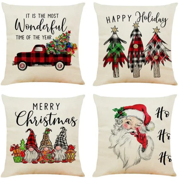 P-87213233387870-20260406111416.webp Unyqoos® Set van vier feestelijke kussenslopen voor een sfeervolle kerstdecoratie