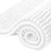 Unyqoos® Zachte en Absorberende Chenille Badmat met Antislip en Machinewasbare Eigenschappen (40 x 60 cm, Wit)
