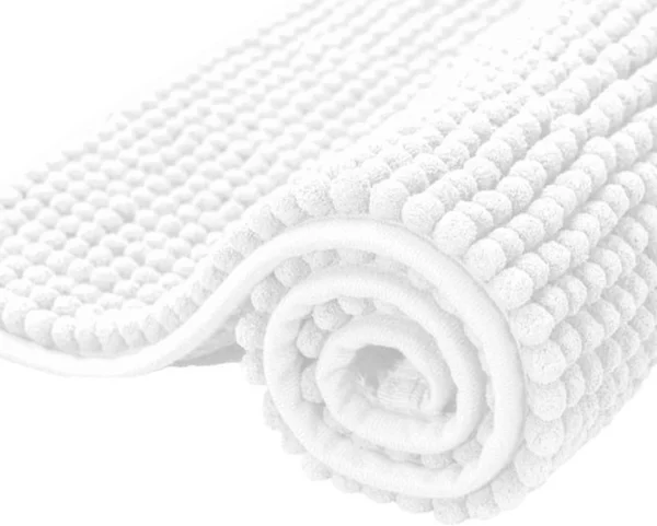Unyqoos® Zachte en Absorberende Chenille Badmat met Antislip en Machinewasbare Eigenschappen (40 x 60 cm, Wit)