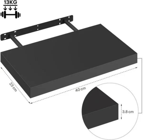 P-87213233397532-20260406081138.webp Unyqoos® Stijlvolle zwevende wandplank voor diverse ruimtes met stevige constructie