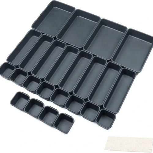 Unyqoos® Veelzijdige Lade Organizer Set van 24 Stuks met Anti-Slip Siliconen Ballen voor Keuken en Bureau
