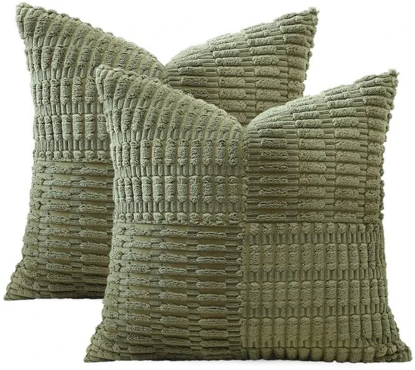 P-87213233399680-20260406111807.webp Unyqoos® Set van twee decoratieve corduroy kussenslopen met verborgen ritssluiting