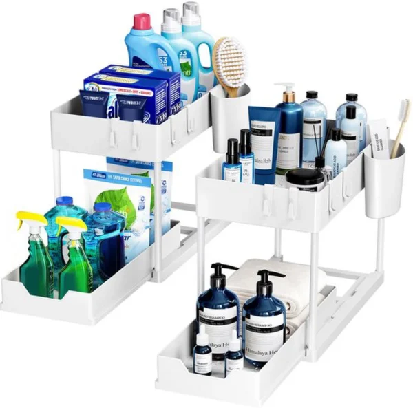 Unyqoos® Multifunctioneel Keuken- en Badkamerrek met Uittrekbare Lade voor Optimale Opslag