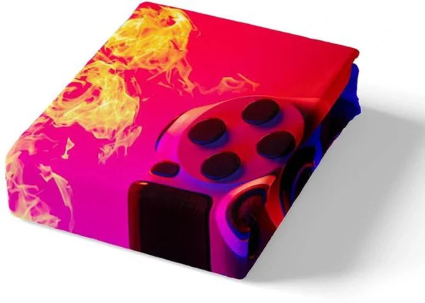 Unyqoos® Moderne 3D-Print Gamer Dekbedovertrekset voor Tieners en Kinderen met Vurige Spelcontroller Motief