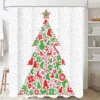 Unyqoos® Waterafstotend douchegordijn met creatieve kerstboom voor feestelijke badkamer