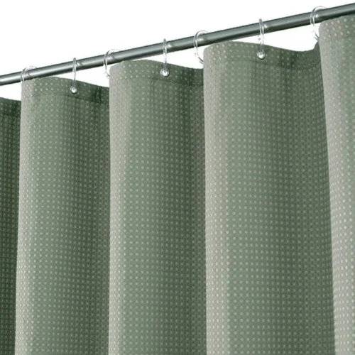 Unyqoos® Dikke, Luxe Wafelstructuur Douchegordijn voor Badkamer met Waterafstotende Eigenschappen, Saliegroen 180 x 182 cm