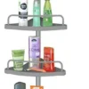 P-87213233496770-20260405173603.webp Unyqoos® Verstelbaar hoekrek voor badkamer met vier planken en haken