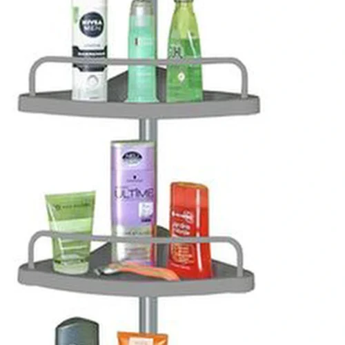 P-87213233496770-20260405173603.webp Unyqoos® Verstelbaar hoekrek voor badkamer met vier planken en haken