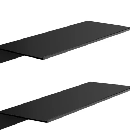 Unyqoos® Zwart metalen wandrek set van 2 voor stijlvolle opbergruimte en decoratie in huis