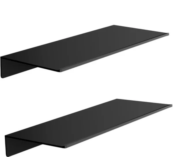 Unyqoos® Zwart metalen wandrek set van 2 voor stijlvolle opbergruimte en decoratie in huis