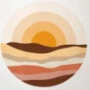 P-87213233530324-20260405113643.webp Unyqoos® Zelfklevende Boho Muurstickers met Zon en Cirkels voor Kinderkamer Decoratie