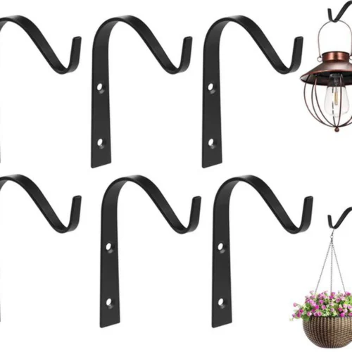 Unyqoos® Set van 6 stevige wandhaken voor bloemenmanden en lantaarns