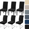 Unyqoos® Universele Stretch Stoelhoezen Set van 6 voor Eetkamerstoelen en Feestelijke Gelegenheden