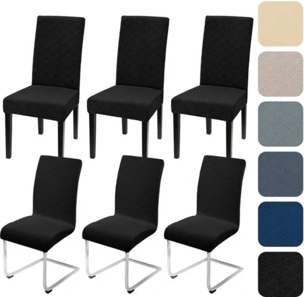 Unyqoos® Universele Stretch Stoelhoezen Set van 6 voor Eetkamerstoelen en Feestelijke Gelegenheden