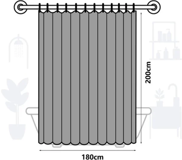 Unyqoos® Boheemse Stijl Douchegordijn van 180 x 200 cm met Waterafstotend en Schimmelbestendig Polyester Textiel