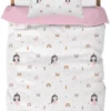 Unyqoos® Betoverende Kinderbeddengoed Set met Eenhoorns en Regenbogen voor Meisjes, 135 x 200 cm
