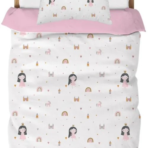 Unyqoos® Betoverende Kinderbeddengoed Set met Eenhoorns en Regenbogen voor Meisjes, 135 x 200 cm