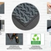 P-87213233561322-20260406091707.webp Unyqoos® Wasbare en antislip deurmat voor binnen en buiten gebruik in antraciet, zwart, 35*75 cm