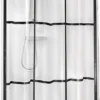 Unyqoos® Modern en Stijlvol Transparant Douchegordijn met Industriële Zwarte Accenten voor Badkamers