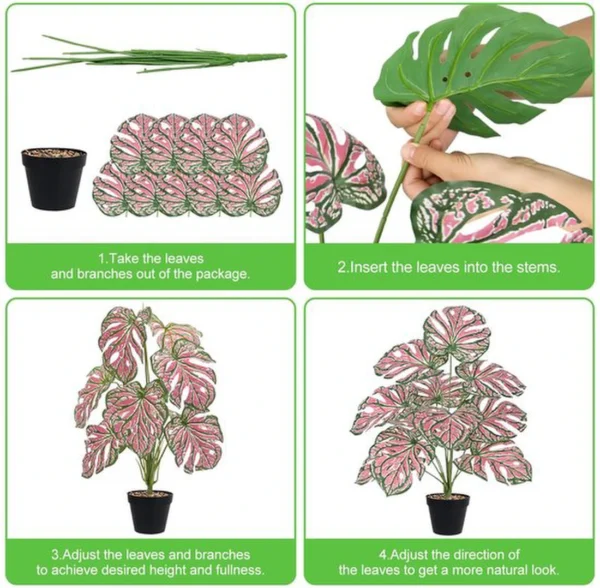 Unyqoos® Levensechte kunst Monstera plant van 65 cm voor huis en kantoor decoratie