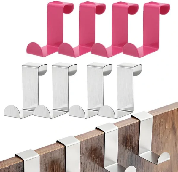 P-87213233573440-20260406120116.webp Unyqoos® Set van 8 veelzijdige roestvrijstalen deurhaken voor extra opbergruimte