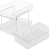 P-87213233577263-20260406095517.webp Unyqoos® Transparante acryl organizer met twee niveaus voor keuken en badkamer