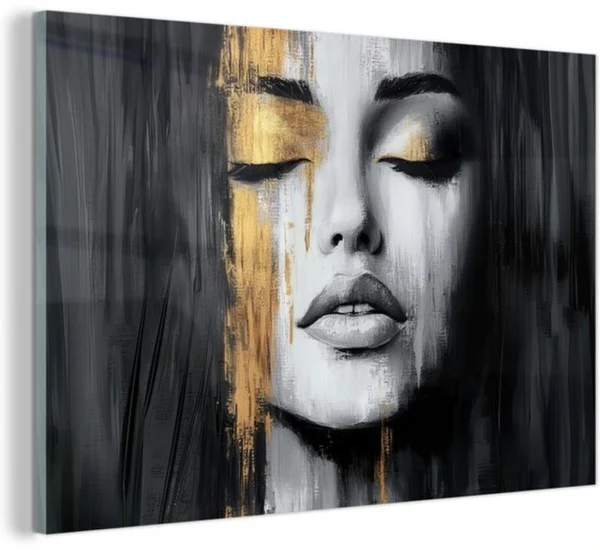P-87213233577330-20260406123207.webp Unyqoos® Abstracte Muurdecoratie met Vrouwelijk Gezicht voor Moderne Interieurs