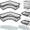 P-87213233581743-20260405173641.webp Unyqoos® Zelfklevende hoekdoucheplank met 12 haken voor badkamer en keuken