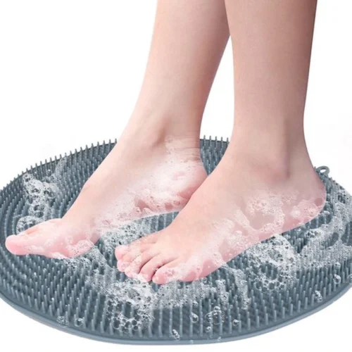 Unyqoos® Grijze siliconen massagemat voor douche met antislip en ontspanning