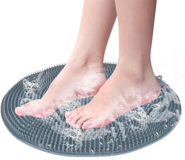 Unyqoos® Grijze siliconen massagemat voor douche met antislip en ontspanning