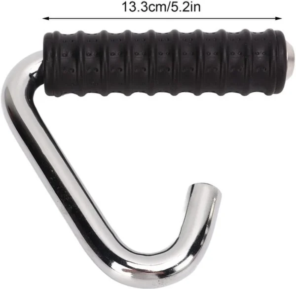 P-87213233591881-20260405101738.webp Unyqoos® Zilverkleurige C-vormige handgreep voor veelzijdige krachttraining thuis en in de sportschool