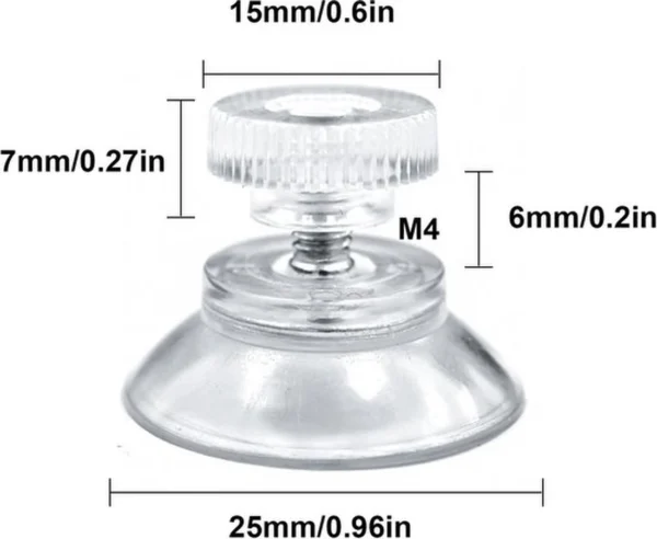 P-87213233607571-20260406120159.webp Unyqoos® Set van 10 verstelbare zuignappen met schroefdraad voor diverse toepassingen