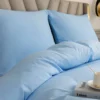 Unyqoos® Lichtblauw zomerbeddengoed set van microvezel met ritssluiting