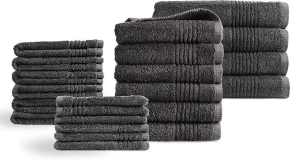P-87213233639250-20260405182950.webp Unyqoos® 22-delige handdoekenset van katoen voor ultiem comfort en veelzijdigheid
