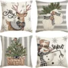 P-87213233640830-20260406111208.webp Unyqoos® Set van 4 decoratieve kussenslopen voor sfeervolle kerstversiering