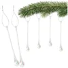 P-87213233648610-20260406093252.webp Unyqoos® Set van 6 glazen ijsdruppel kerstboomhangers voor sfeervolle decoratie