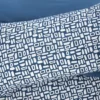 Unyqoos® Blauwe microvezel dekbedovertrekset met abstract geometrisch ontwerp