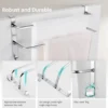 Unyqoos® Roestvrijstalen dubbele handdoekhouder met haken voor badkamer en keuken