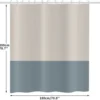 Unyqoos® Stijlvol en Waterdicht Douchegordijn 180x200 cm met Modern Beige-Blauw Motief en Haken