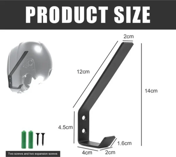 P-87213233686853-20260406120551.webp Unyqoos® Set van twee stevige wandhouders voor helmen en accessoires in zwart