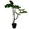 Unyqoos® Realistische kunstplant met gedraaid ontwerp en grote Monstera bladeren, groente, 60 cm