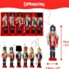 Unyqoos® Set van 6 Houten Notenkraker Soldaat Ornamenten voor Kerstboomdecoratie
