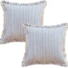 Unyqoos® Set van twee decoratieve kussenhoezen met boho strepen voor huisdecoratie