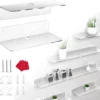 P-87213233771130-20260406081009.webp Unyqoos® Set van twee transparante acryl wandplanken voor veelzijdige opslag en presentatie