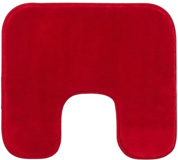 P-87213233783940-20260405134715.webp Unyqoos® Antislip Badmat met Uitsparing voor Staand Toilet in Rood, 50 x 45 cm