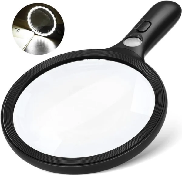 Unyqoos® Handzaam vergrootglas met 24 leds en UV-licht voor diverse toepassingen