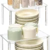 P-87213233815610-20260406094649.webp Unyqoos® Set van twee stapelbare en uitbreidbare acryl opbergrekjes voor keuken