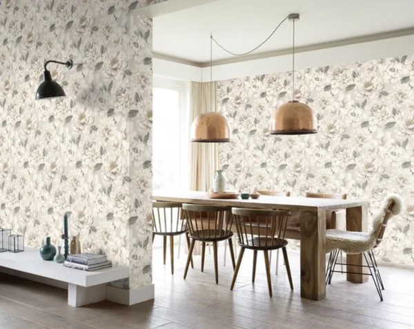 Unyqoos® Romantisch bloemenbehang in pastelkleuren voor elke ruimte in huis